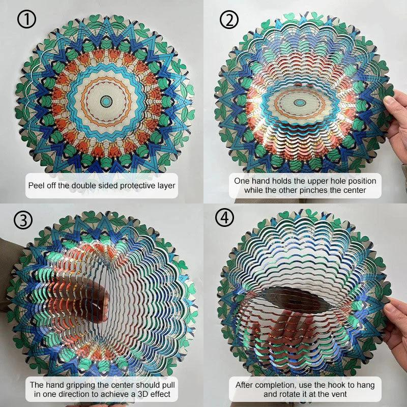 🔥2025 Hot Sales-49% OFF 3D Colorful Wind Spinning Mandala