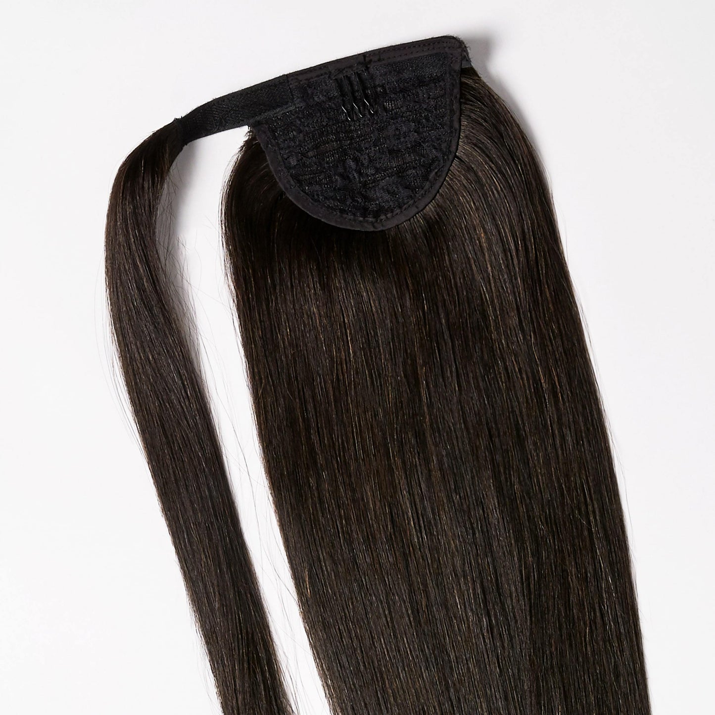 Clip in Ponytail - Dark Natural Brown 1A