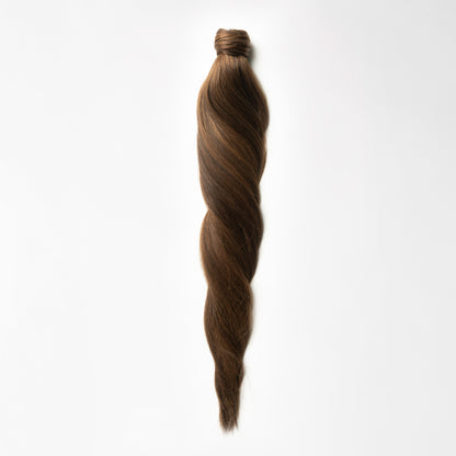 Clip in Ponytail - Dark Chocolate Brown Mix 1B/4