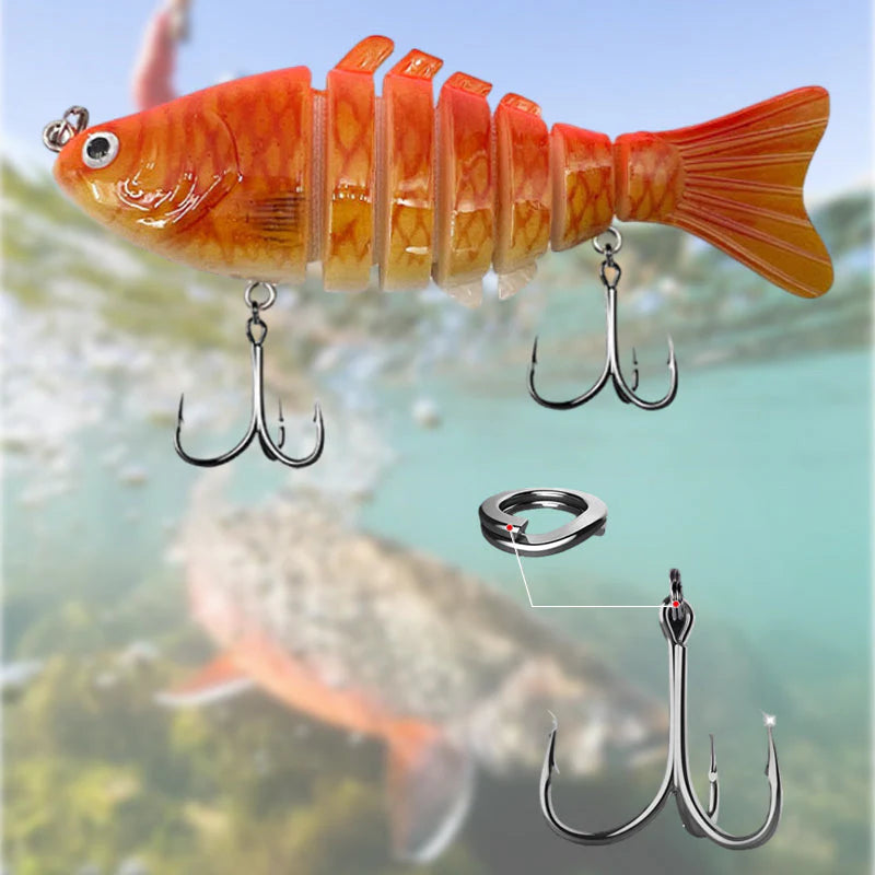 5PCS Lifelike Multi-Jointed Sinking Fishing Lure